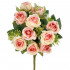 Buchet de flori artificiale din poliester, 10 fire trandafiri, 29cm, roz [3]