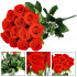Buchet de flori artificiale din poliester, 12 fire trandafiri, 38cm, rosu [15]