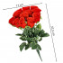 Buchet de flori artificiale din poliester, 12 fire trandafiri, 38cm, rosu [16]