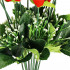 Buchet de flori artificiale din poliester, 12 fire trandafiri, 38cm, rosu [11]