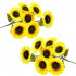 Buchet de flori artificiale din poliester, 2 fire de floarea soarelui, 57cm [17]