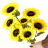 Buchet de flori artificiale din poliester, 2 fire de floarea soarelui, 57cm [5]