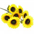 Buchet de flori artificiale din poliester, 2 fire de floarea soarelui, 57cm [8]