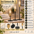 Set 3 suporturi decorative pentru lumanari din metal, tip sfesnic, cu inaltimi de 14, 20 si 25 cm, design elegant pentru decoratiuni festive si realiz [2]