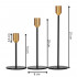 Set 3 suporturi decorative pentru lumanari din metal, tip sfesnic, cu inaltimi de 14, 20 si 25 cm, design elegant pentru decoratiuni festive si realiz [19]