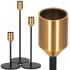 Set 3 suporturi decorative pentru lumanari din metal, tip sfesnic, cu inaltimi de 14, 20 si 25 cm, design elegant pentru decoratiuni festive si realiz [4]
