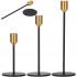 Set 3 suporturi decorative pentru lumanari din metal, tip sfesnic, cu inaltimi de 14, 20 si 25 cm, design elegant pentru decoratiuni festive si realiz [6]