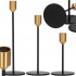 Set 3 suporturi decorative pentru lumanari din metal, tip sfesnic, cu inaltimi de 14, 20 si 25 cm, design elegant pentru decoratiuni festive si realiz [7]