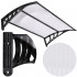 Copertina protectie usa si fereastra, policarbonat cu protectie UV, 120 x 80 cm, negru transparent [2]