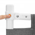 Bariera de siguranta pentru pat, protectie copii, 196 cm, reglabila pe inaltime 75-95 cm, gri [13]