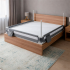 Bariera de siguranta pentru pat, protectie copii, 196 cm, reglabila pe inaltime 75-95 cm, gri [14]