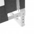 Bariera de siguranta pentru pat, protectie copii, 196 cm, reglabila pe inaltime 75-95 cm, gri [18]