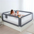 Bariera de siguranta pentru pat, protectie copii, 196 cm, reglabila pe inaltime 75-95 cm, gri [4]
