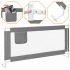 Bariera de siguranta pentru pat, protectie copii, 158 cm, reglabila pe inaltime 75-95 cm, gri [12]