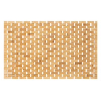 Covor antiderapant din bambus pentru baie, lamele verticale, 50x80 cm, maro natur