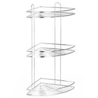 Etajera de colt pentru dus, cu 3 polite, montaj pe perete, inox, 25x25x59 cm, argintiu Etajera de colt pentru dus, cu 3 polite, montaj pe perete, inox, 25x25x59 cm, argintiu