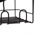 Set 5 polite metalice pentru dus cu montaj autoadeziv, inox, negru mat [14]