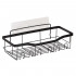 Set 5 polite metalice pentru dus cu montaj autoadeziv, inox, negru mat [16]
