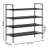 Raft pantofi cu 4 polite, structura metalica si rafturi textile, 72x28x75 cm, negru [18]