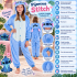 Pijama salopeta Stitch tip combinezon, marimea S, cu gluga fixa decorata cu urechi, ochi si dinti, coada decorativa, inchidere frontala cu nasturi si [2]