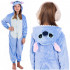 Pijama salopeta Stitch tip combinezon, marimea S, cu gluga fixa decorata cu urechi, ochi si dinti, coada decorativa, inchidere frontala cu nasturi si [19]