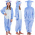 Pijama salopeta Stitch tip combinezon, marimea S, cu gluga fixa decorata cu urechi, ochi si dinti, coada decorativa, inchidere frontala cu nasturi si [20]