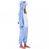 Pijama salopeta Stitch tip combinezon, marimea S, cu gluga fixa decorata cu urechi, ochi si dinti, coada decorativa, inchidere frontala cu nasturi si [25]
