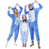 Pijama salopeta Stitch tip combinezon, marimea S, cu gluga fixa decorata cu urechi, ochi si dinti, coada decorativa, inchidere frontala cu nasturi si [26]