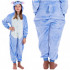 Pijama salopeta Stitch tip combinezon, marimea S, cu gluga fixa decorata cu urechi, ochi si dinti, coada decorativa, inchidere frontala cu nasturi si [6]
