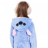 Pijama salopeta Stitch tip combinezon, marimea S, cu gluga fixa decorata cu urechi, ochi si dinti, coada decorativa, inchidere frontala cu nasturi si [11]