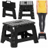 Scaun inaltator multifunctional tip scara, antiderapant, 22 cm, maxim 150 kg, negru [8]