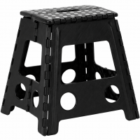 Scaun inaltator multifunctional tip scara, antiderapant, 39 cm, maxim 150 kg, negru Scaun inaltator multifunctional tip scara, antiderapant, 39 cm, maxim 150 kg, negru