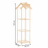 Organizator vertical pentru jucarii si plusuri cu 3 niveluri, din lemn natural de pin, corzi elastice laterale pentru acces rapid, structura rezistent [12]