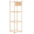 Organizator vertical pentru jucarii si plusuri, din lemn natural de pin, cu corzi elastice laterale pentru acces rapid, design tip turn pentru economi [2]