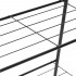 Suport metalic pentru haine cu bara si 2 rafturi, structura otel, 60x34x150 cm, negru [9]