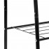 Suport metalic pentru haine cu bara si 2 rafturi, structura otel, 60x34x150 cm, negru [10]