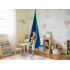 Leagan suspendat tip cocon pentru copii 70x150 cm, textil, pentru interior si exterior, albastru [3]