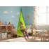 Leagan suspendat tip cocon pentru copii 70x150 cm, textil, pentru interior si exterior, verde [3]