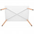Masa dining bucatarie, dreptunghiulara, 120x80x74 cm, Blat MDF, Picioare lemn, Alb [10]