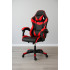 Scaun birou pentru gaming, ergonomic, suport lombar si tetiera, 114-123x55x50 cm, negru si rosu [21]