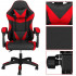 Scaun birou pentru gaming, ergonomic, suport lombar si tetiera, 114-123x55x50 cm, negru si rosu [11]