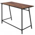 Birou tip masa laterala, cu cadru din otel, 50x100x76 cm, industrial, maro [10]