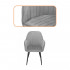 Scaun living tapitat, design modern, catifea, picioare metalice, 85x52x46 cm, gri [3]