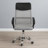 Scaun de birou ergonomic cu reglaj pe inaltime, material tip mesh si ecopiele, 58x60x117 cm, gri [10]