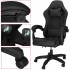 Scaun birou pentru gaming, ergonomic, suport lombar si tetiera, 114-123x55x50 cm, negru [13]