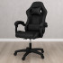 Scaun birou pentru gaming, ergonomic, suport lombar si tetiera, 114-123x55x50 cm, negru [22]