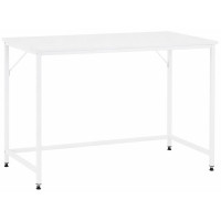 Birou cu blat MDF si cadru metalic, 100x50x76 cm, alb Birou cu blat MDF si cadru metalic, 100x50x76 cm, alb
