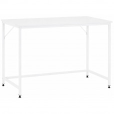 Birou cu blat MDF si cadru metalic, 100x50x76 cm, alb