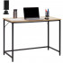 Birou cu blat MDF si cadru metalic, 100x50x76 cm, maro deschis [6]