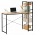 Birou cu blat MDF si rafturi laterale, cadru metalic, 120x48x122 cm, maro deschis [2]